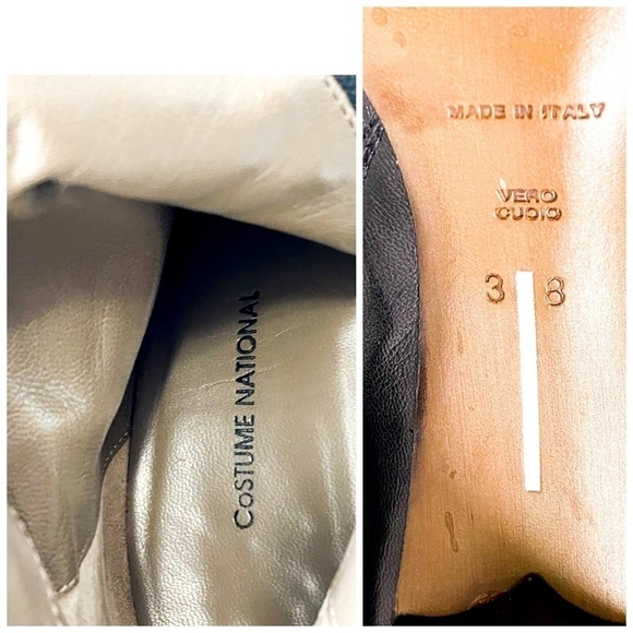 Y2K Costume National knee high leather boots with removable straps, size 38EU - Picture 15 of 16